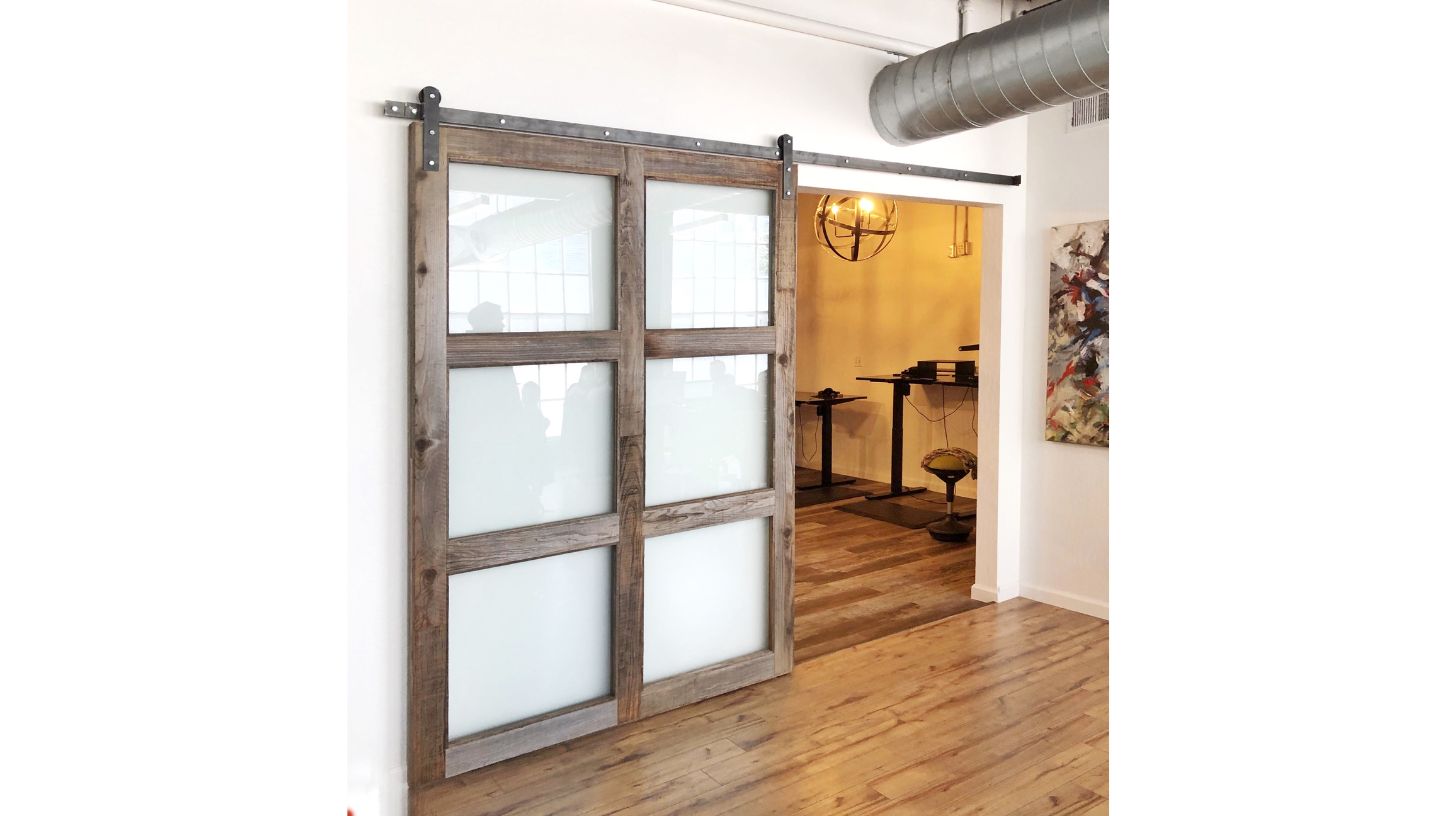a sliding barn door
