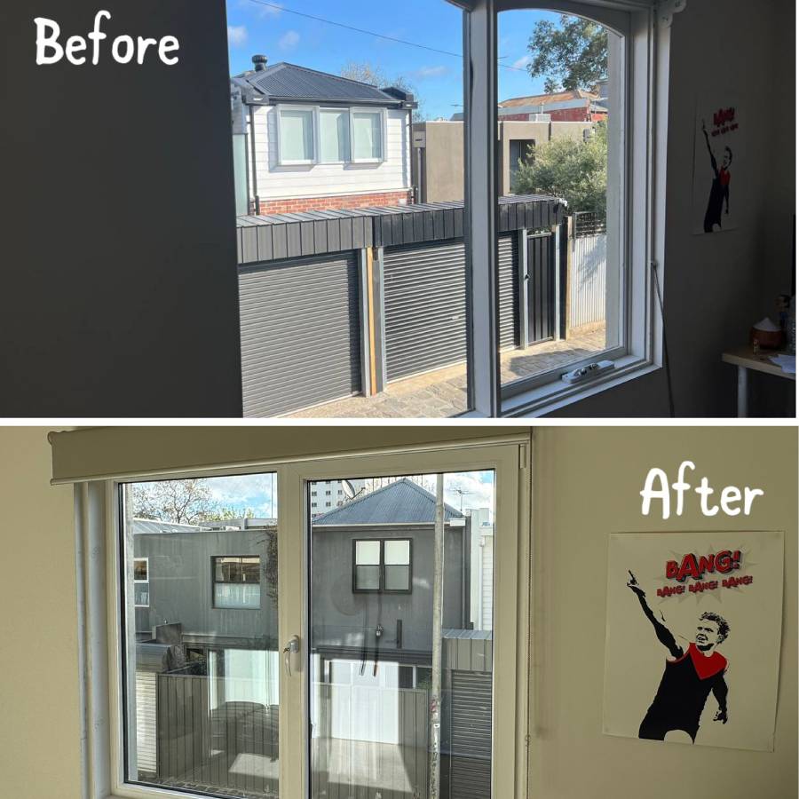 before and after double glazing
