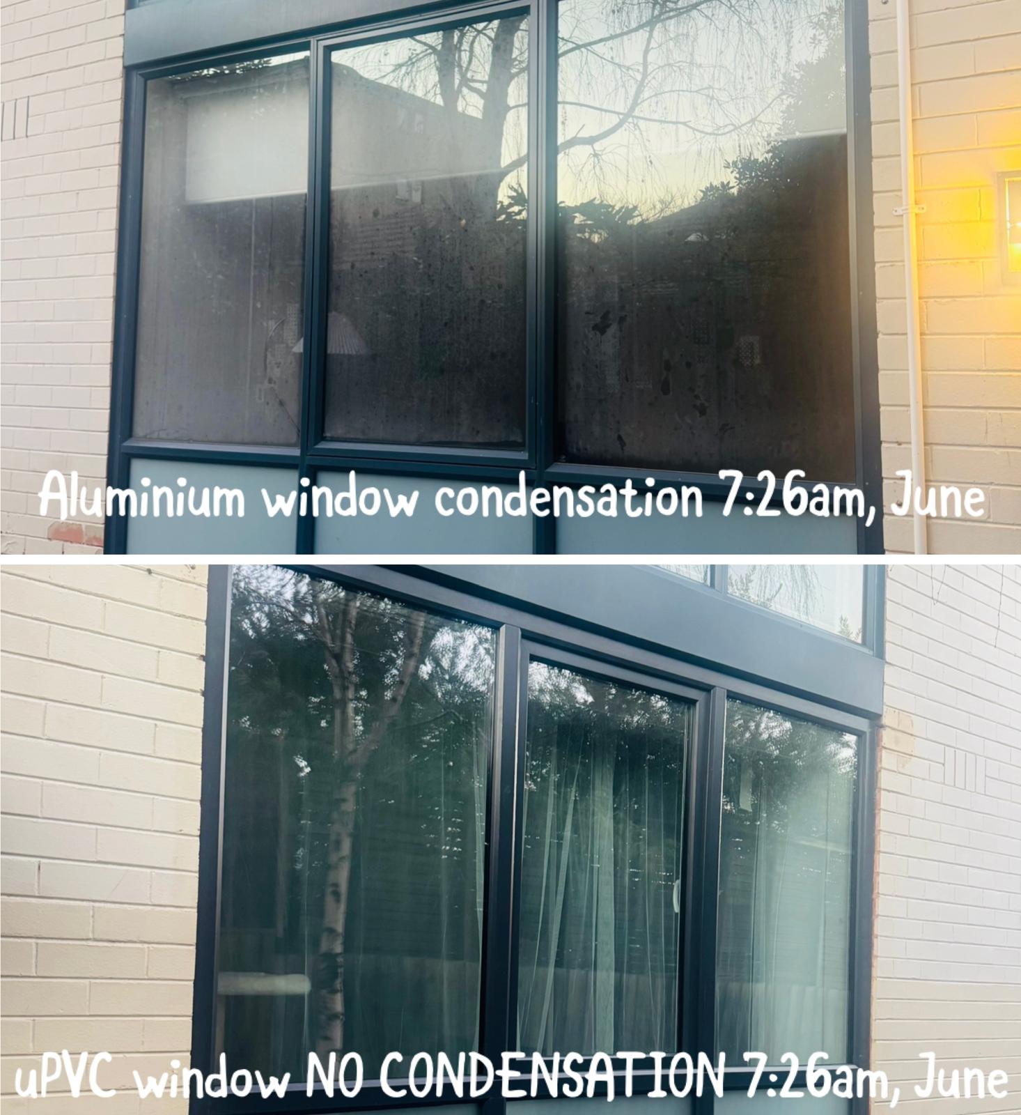 window condensation before and after