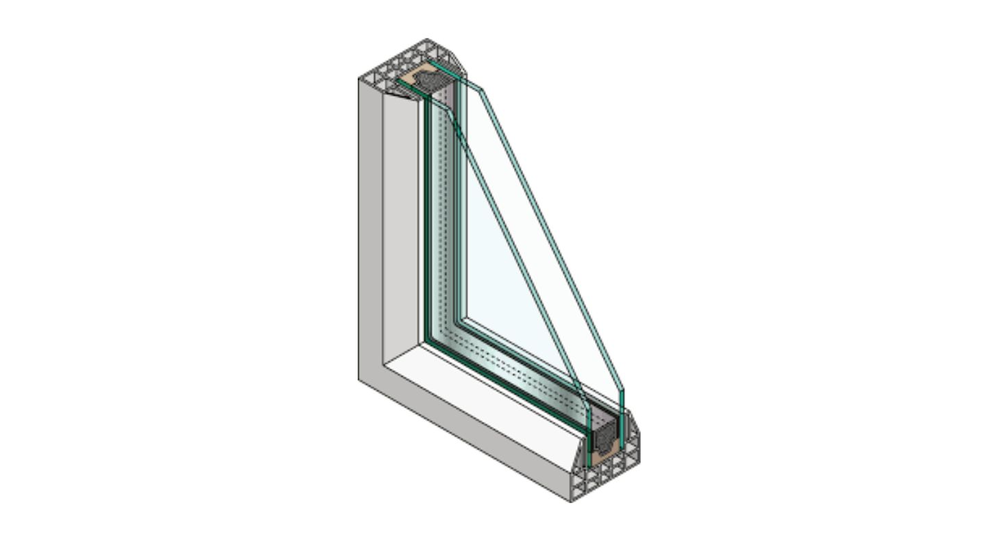 A double glazed window