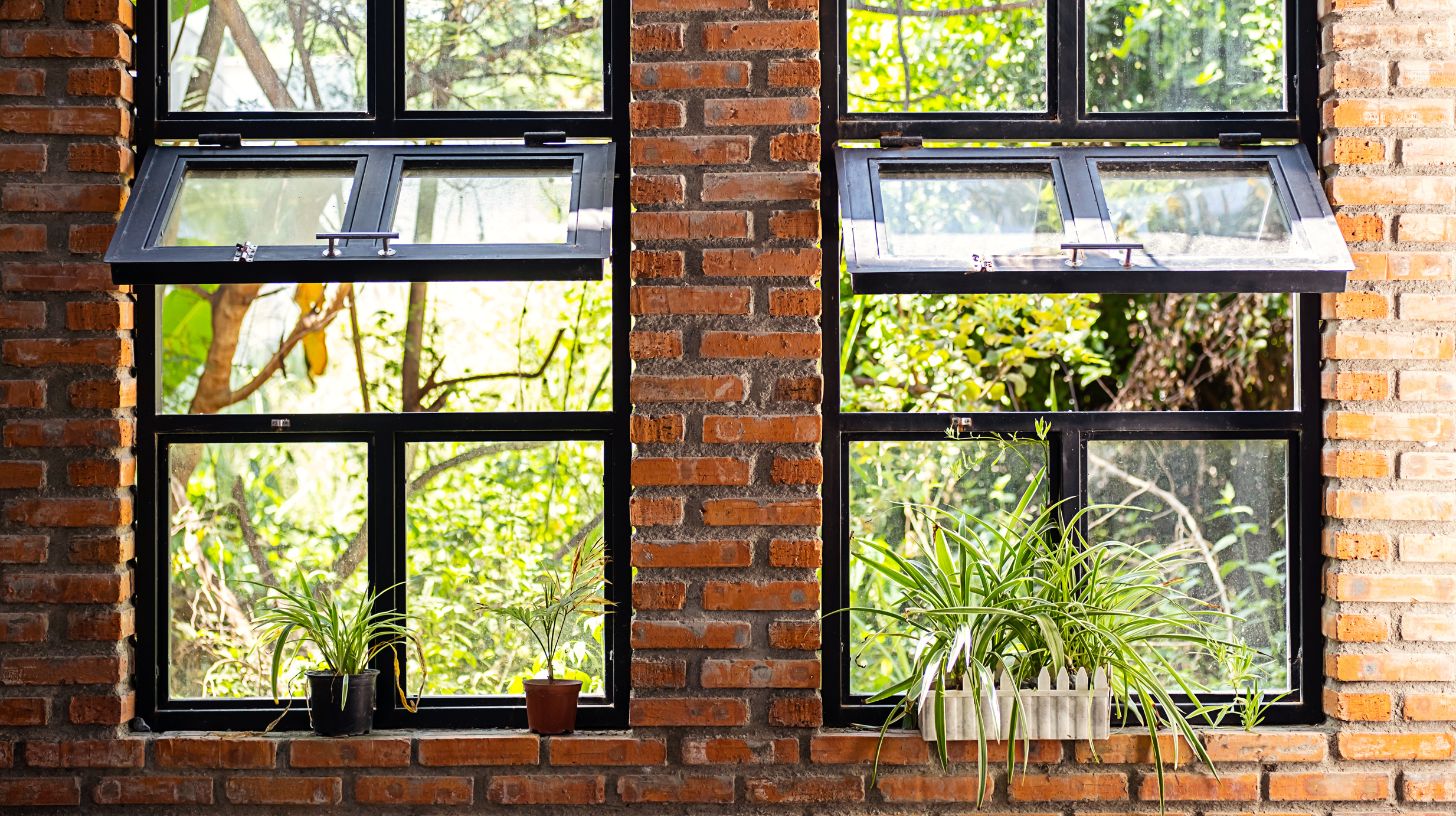 Aluminium windows in an industrial style building